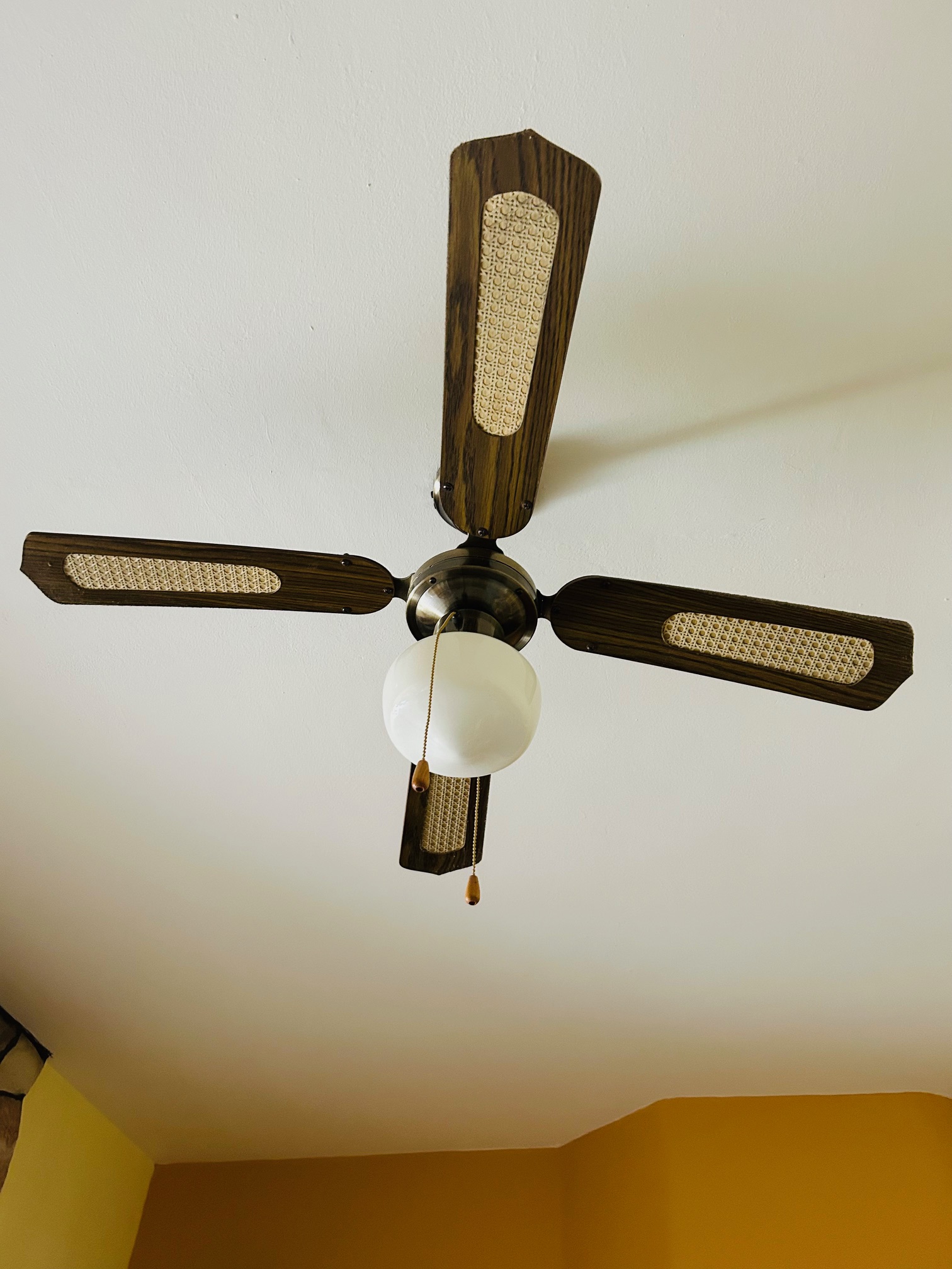 2 Ventilatori Elettrici a soffitto con plafoniera incorporata(lampada)