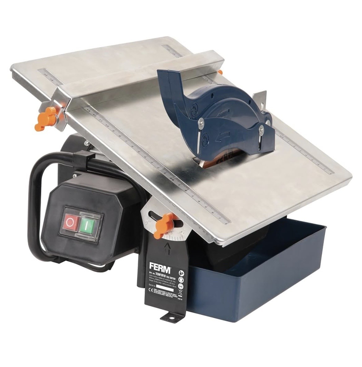 Tagliapiastrelle FERM 600 WATT 180mm – sistema di raffreddamento ad acqua – include 1 lama diamantata